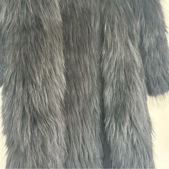 Milly Stretch Fur Faux Fur Mid Length Coat - Picture 6 of 6